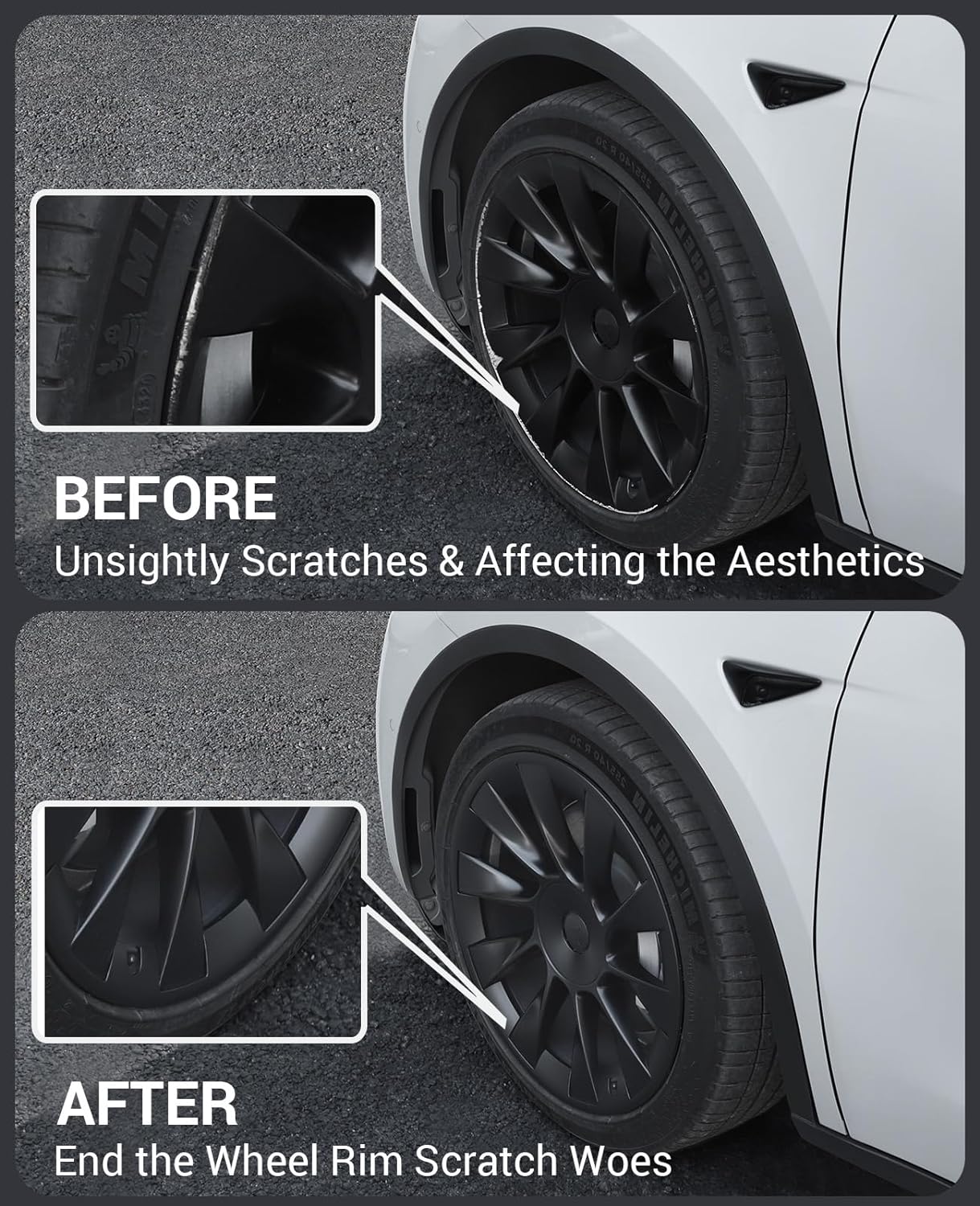 BASENOR Tesla Model Y 20 Inch Wheel Rim Protector