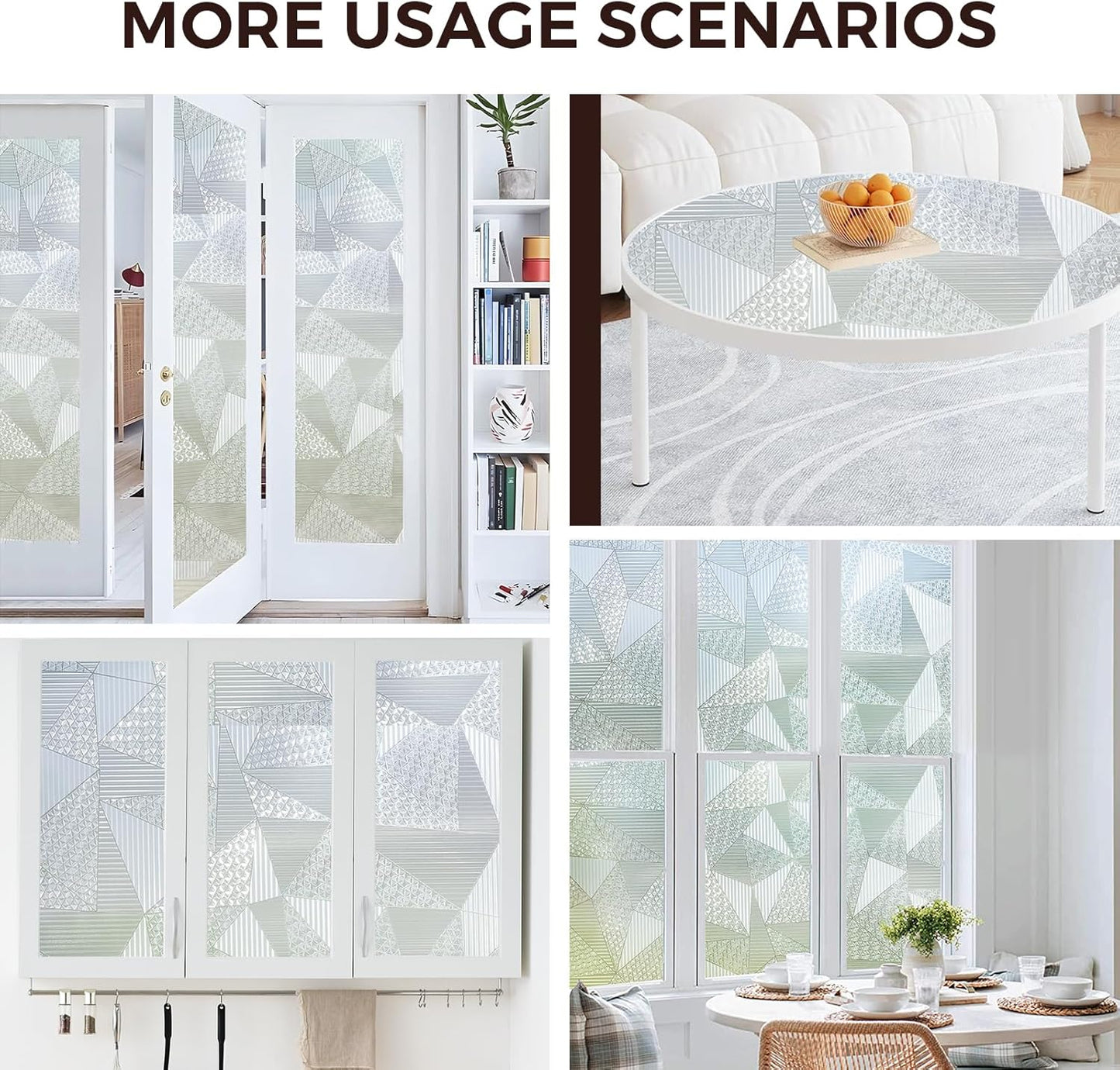 Coavas Decorative Window Film Privacy Window Frosting Film