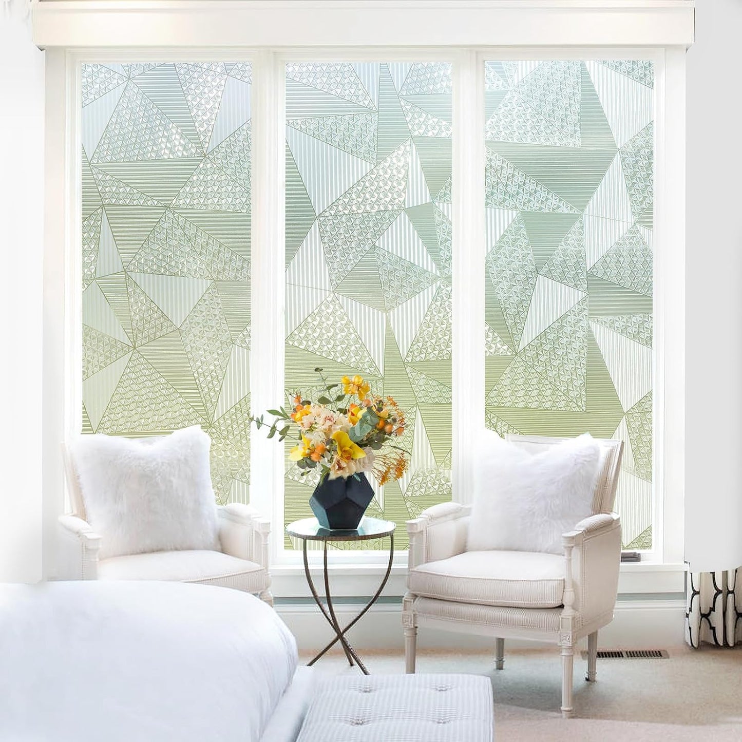 Coavas Decorative Window Film Privacy Window Frosting Film