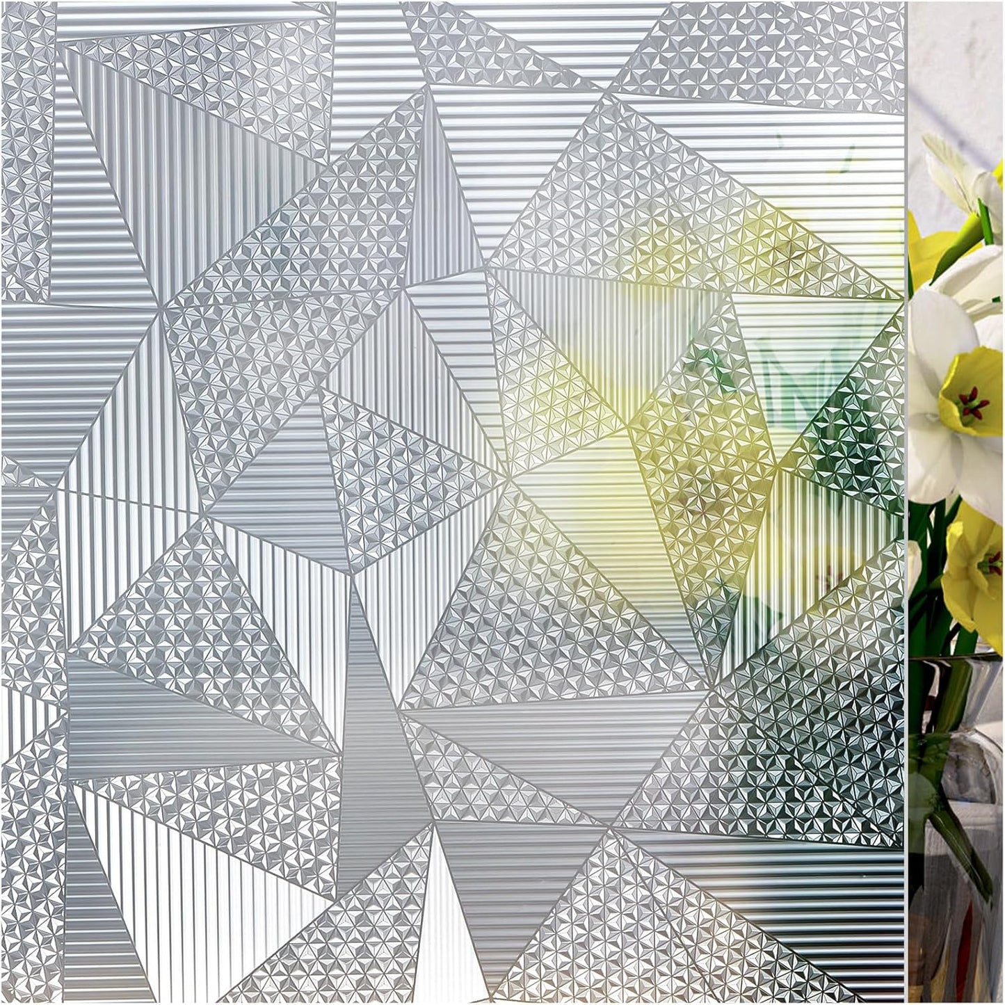 Coavas Decorative Window Film Privacy Window Frosting Film