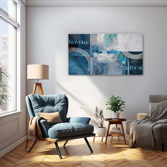 Blue Gray Abstract Wall Art